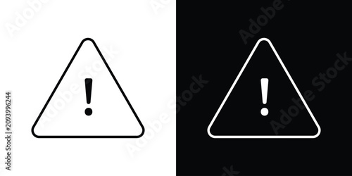 Schilderij op canvas attention sign icon
