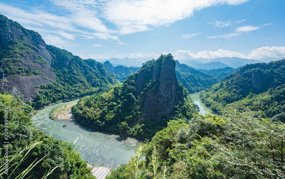 Fototapeta premium Tianmen Scenic Area, Zijiang County, Guilin, Guangxi