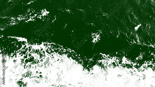 Fotografía green abstract background, Abstract dark green and white duotone background of splashing sea waves, textured ocean water foam graphic, artistic marine nature illustration