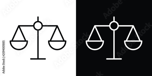 Tableau sur toile justice scale icon