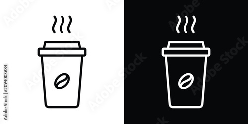 Hot coffee cup icon