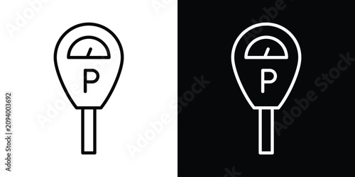 Quadro su tela Parking meter icon