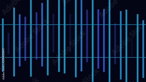 Blue digital sound equalizer background.