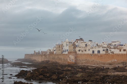 Cuadro en lienzo Seaside view of ancient walled city of Essaouira,  Morocco