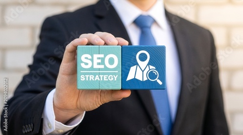Concept of SEO Strategy. Effective Business SEO Strategy. new