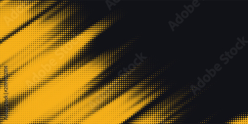 Bold Golden Yellow Halftone Dot Waves with Black Diagonal Geometric Abstract Background for Dynamic Modern Branding modern geometric pattern eps10