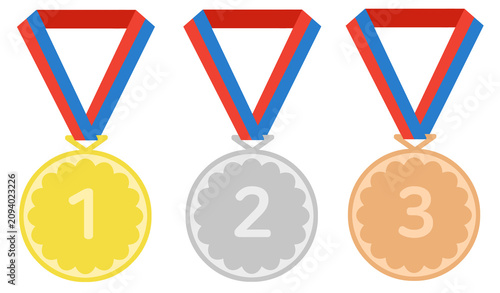 gold silver and bronze medals