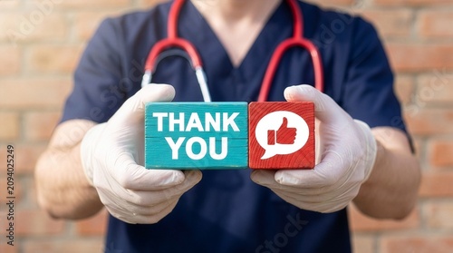 Thank you doctors and nurses. Thanks brave healthcare working in the hospitals and clinics. Doctor is a hero. Gratitude and appreciation for medicine personnel. New