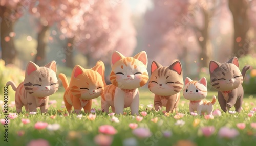 A cute kitten playing in the garden.