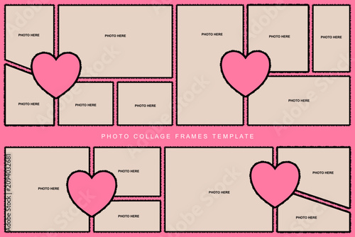 This versatile collage template set is highly marketable for digital designers, scrapbooking hobbyists, and social media content creators seeking clean layout structures.