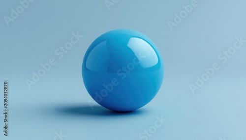 blue ball on white background
