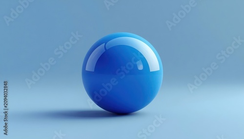 blue ball on white background