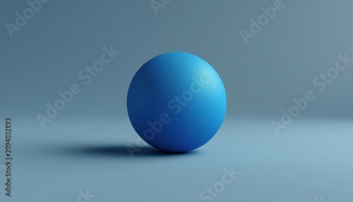blue ball on white background