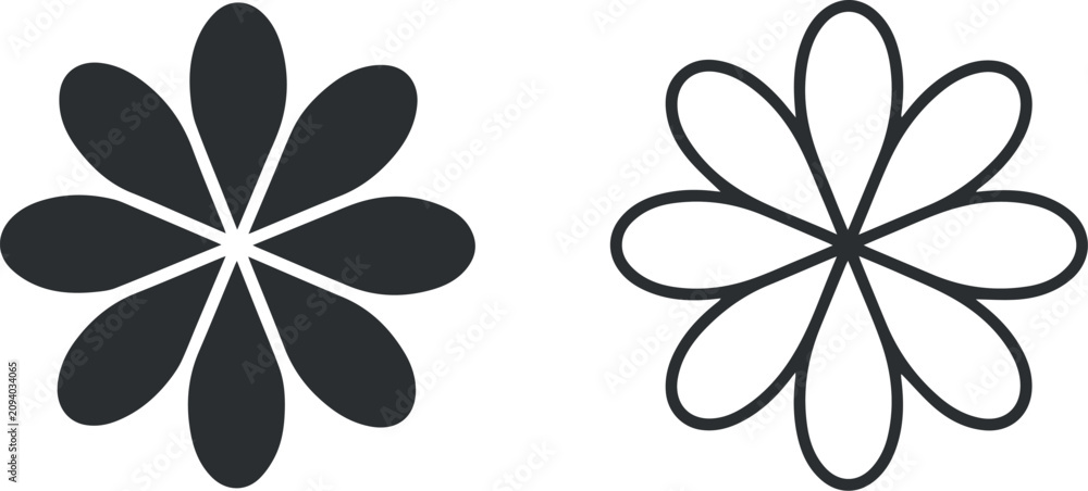 Obraz premium black and white flower