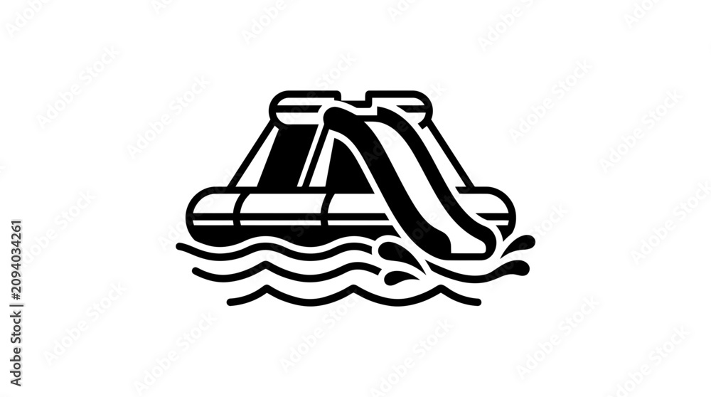 Fototapeta premium Inflatable Water Slide Icon