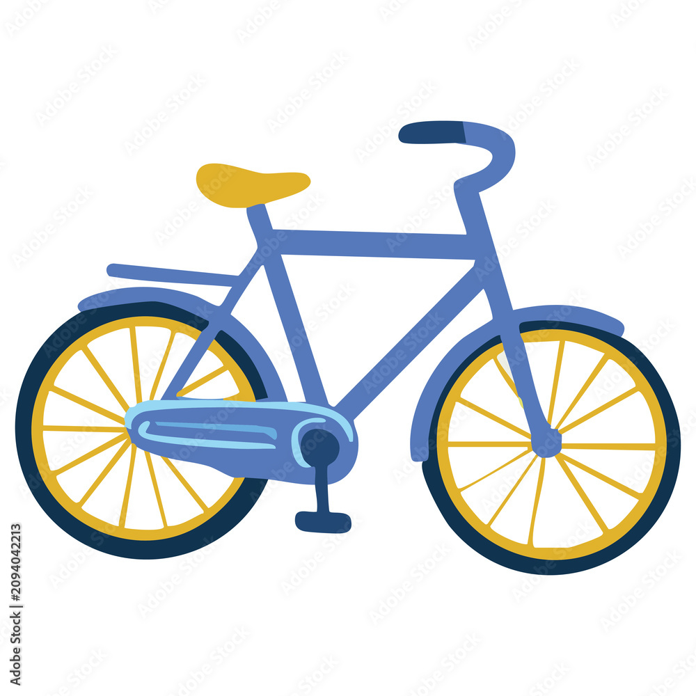 Fototapeta premium Blue Bicycle Illustration