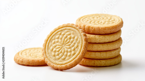 transparent okara soy pulp shortbread cookies on a rustic background