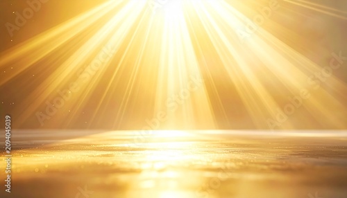 Warm Golden Sunrise Background with Radiant Light Beams