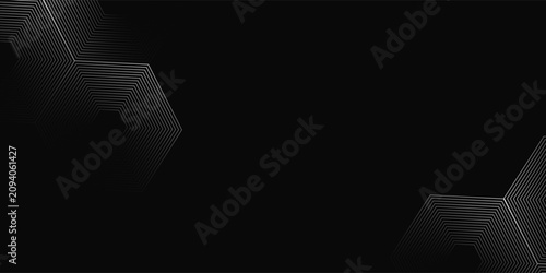 Black abstract background designb simple. Premium stripe texture for banner business backdrop. Dark horizontal vector template patten