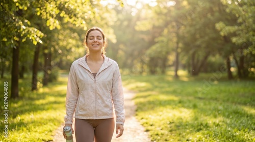 Woman enjoys a healthy walk for World Lungs Day