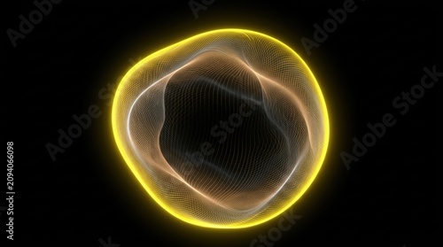 Futuristic 3D Science Illustration of Microscope and Human Brain with Plasma Energy, Blue Planet Sphere, Cosmic Space and Electric Light Design
