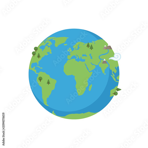 Globe Earth Planet World Map.