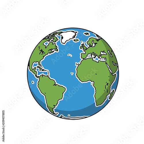 Globe Earth Planet World Map.