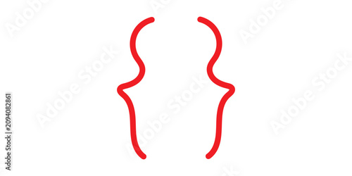 Foto Red Hot Chili Pepper Heart Ribbon Symbol Christmas Decoration Vector Illustratio