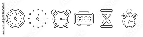 фотографія Set of clock icons