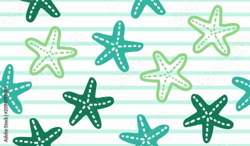 Cute starfish pattern background vector design