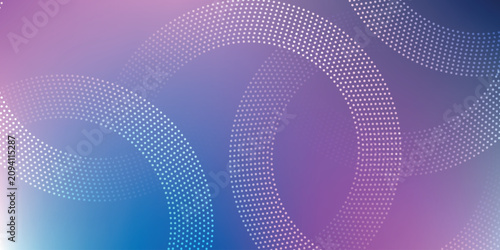 Εκτύπωση καμβά Abstract business background with overlapping glowing dotted circular lines