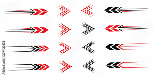 Speed lines and checkered flags a vector graphic design collection