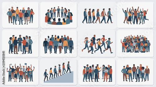 Group Dynamics in Various Social Scenes.