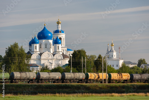 Gasoline tanks are moving along the Russian railway