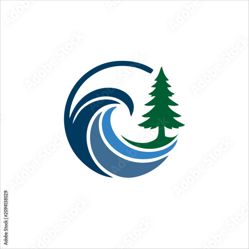 Print Fir tree logo design for your name, products, and corporate identity.