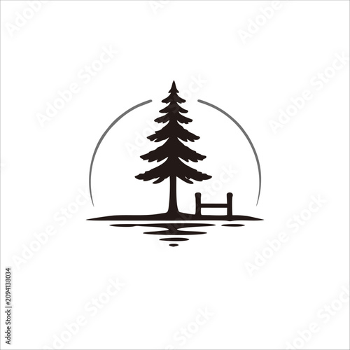 Print Fir tree logo design for your name, products, and corporate identity.