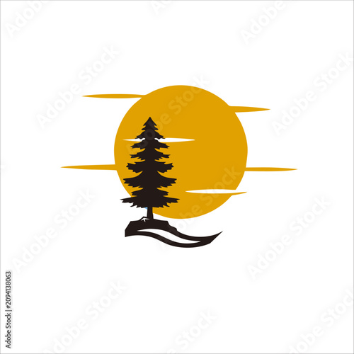Print Fir tree logo design for your name, products, and corporate identity.