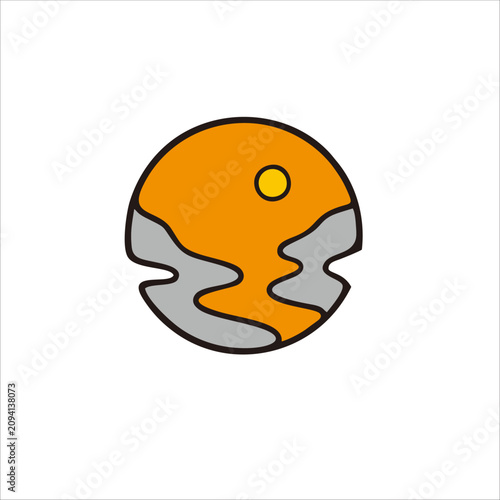 Print An evening beach-themed logo design for your name, products, and corporate identity.
