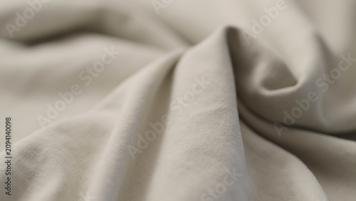 ivory color cotton fabric for clothing closeup