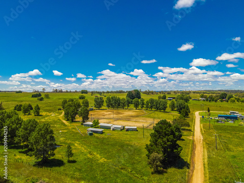 landscape with a beautiful field and blue sky