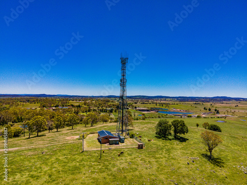 A view to the town of Glen Innes, Australia in summer.