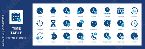Foto Time icon set