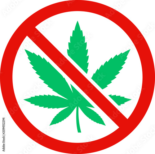 No marijuana smoking allowed ban sign, no cannabis warning sign