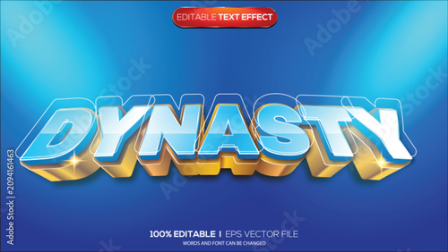 Obraz na plátne 3d text effect dynasty theme