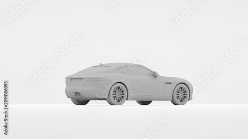 Realistic front-view 3D render of a modern sports car with premium styling and studio lighting. Suitable for automotive advertising, transportation concepts, engineering projects, and product pres