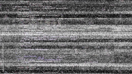 No signal old tv static tv noise vhs static glitch screen broadcast retro 4k video.