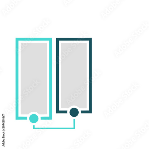 Two Rectangles with Circles and Lines