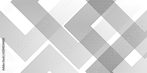 Bild auf Leinwand Geometric diagonal oblique vector curve gradient black and white graphic stripe line