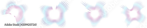 Fotografía Abstract Colorful equalize Flowing Lines Background with Stylized Eyelash Fish a