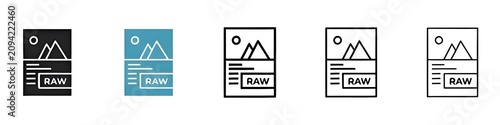 Foto Raw Data vector illustration set